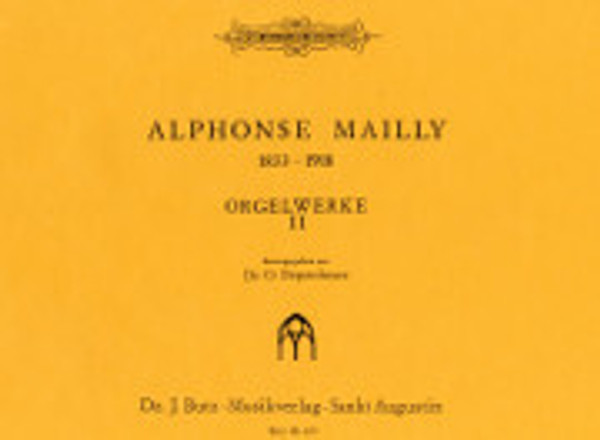 Prélude Funèbre, Marche solennelle, Cantilène
Vol 2 of Mailly's (1833-1918) works for organ.
Easy/Med, 19 pgs, Dr. J. Butz Musikverlag