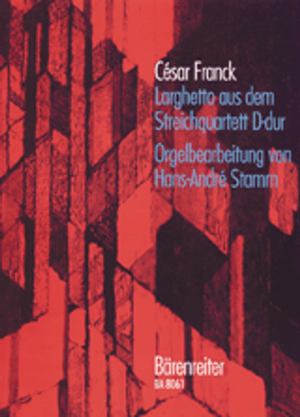 César Franck, Larghetto from String Quartet in D, transcribed