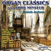 This 1974/1978 recording of Francis Jackson at York Minster has been remastered, and is now released on CD for the first time. Of Dr. Jackson's interpretation of the French works, Robin Vaughan of The Times (UK) raves, "He exults in the unabashed exuberance of much French organ music." Norman Cocker Tuba Tune Henry Purcell Trumpet Tune (arr. Jackson) Francis Jackson Division on Nun Danket Kenneth Leighton Paean Théodore Dubois Toccata Alexandre Guilmant Allegretto in B minor Eugène Gigout Schero in E Major Henri Mulet Carillon-Sortie Léon Boëllmann Suite GothiqueIntroductionMinuet GothiquePriereToccata César Franck Andantino in G minor Louis Vierne Toccata Deuxième Impromptu Troisième Charles-Marie Widor Toccata (Symphony No. 5)
