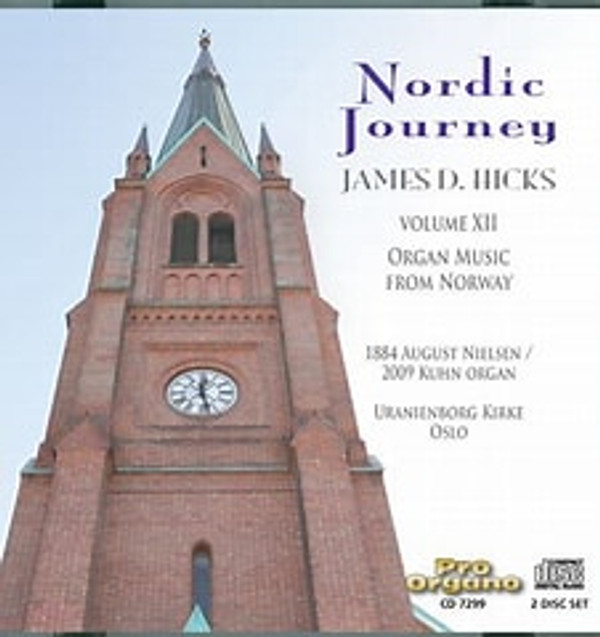 James Hicks 12th volume in the series of organ music from the Scandinavian countries. Features the 1884 August Nielsen/2009 Kuhn organ at the Uranienborg Kirke, Oslo, Norway. 2-disc set