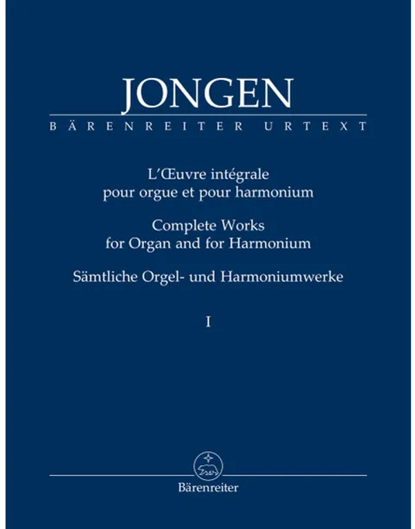 First Urtext edition and first complete edition of the organ and harmonium works by Jongen
Wide range of levels of difficulty
Music for the concert hall and church
Each volume includes a Forward with notes on performance practice (Eng/Fr/Ger) and a Critical Commentary (Eng)
As with all Barenreiter editions, this is a beautiful set, worthy of adding to your library.
Barenreiter, 2025; 102 pgs.