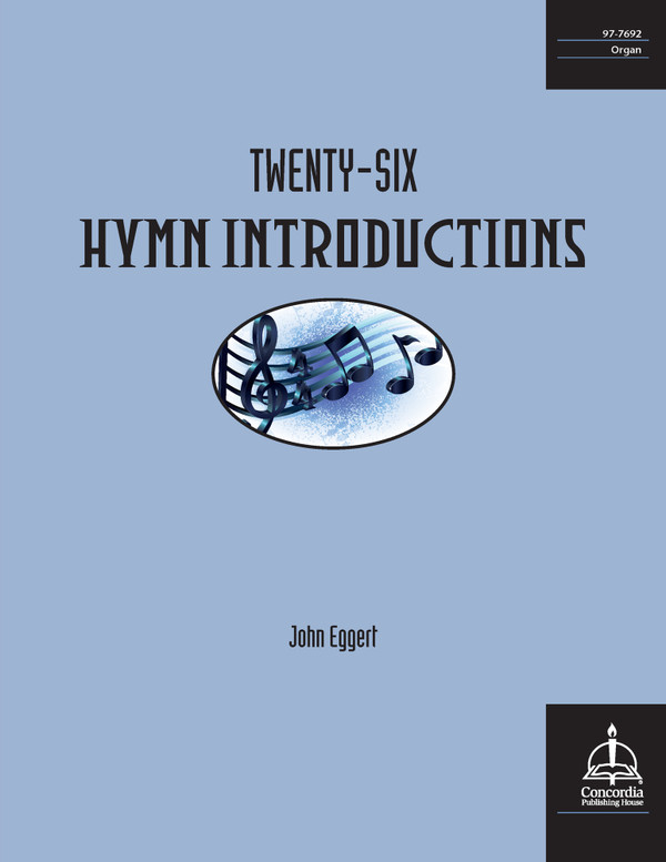 A large set of brief hymn introductions composed by John Eggert, presenting a variety of compositional approaches written to convey the character of each hymn in order to encourage a meaningful congregational singing. The included tunes account for at least 42 hymns found in various hymnals. This is an easy and great way to add variety in your service playing.
Concordia Publishing, 2015; 35 pgs, medium
