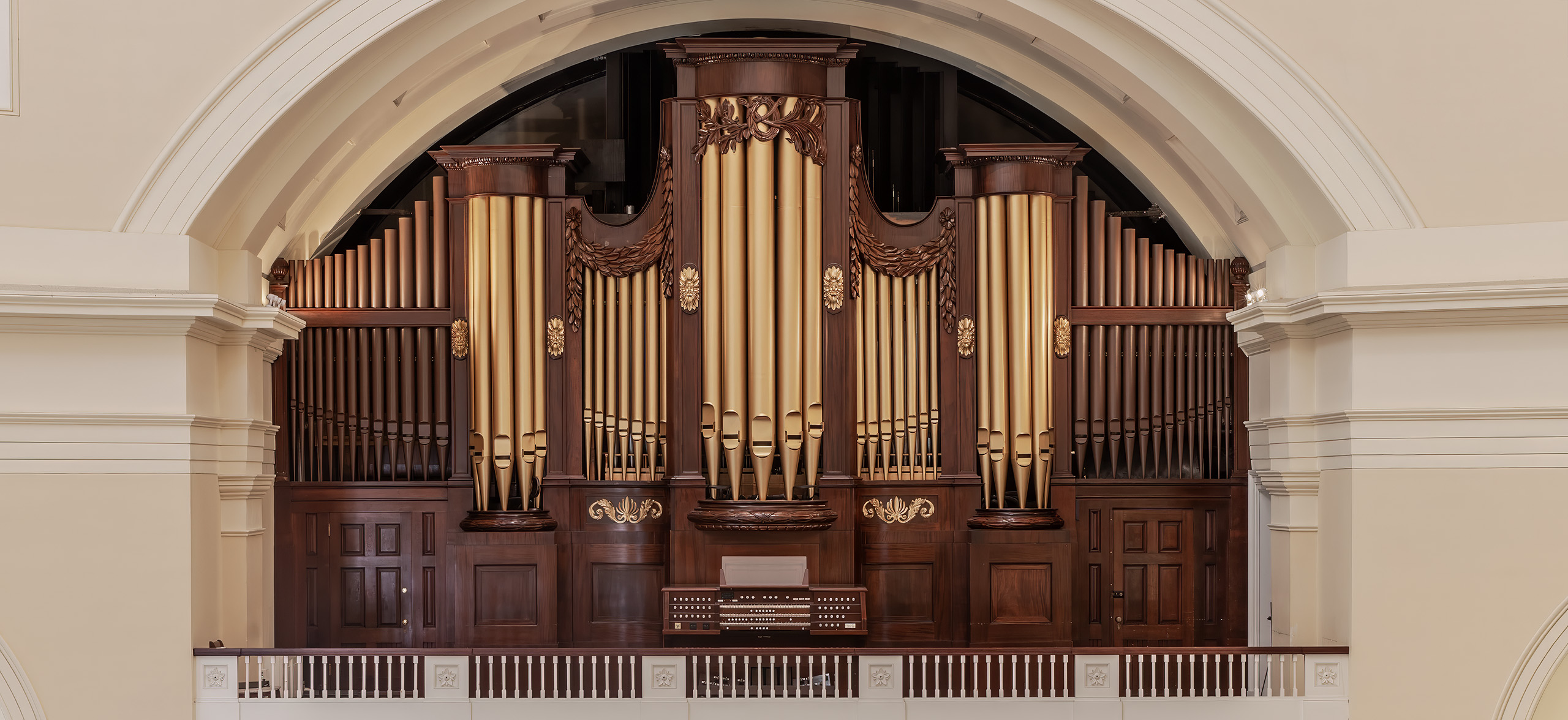 Basilica of the Assumption, Thomas Hall (1819)/Hilborne Roosevelt (1884)/Schantz Organ Co. (1989), Baltimore, MD