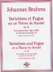Johannes Brahms (transcribed by Rachel Laurin), Variations and Fugue on a Theme by Händel, opus 24