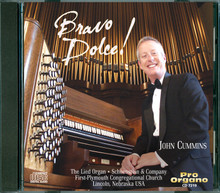 John Cummins plays the Lied Organ by Schoenstein & Co. at First-Plymouth Congregational Church, Lincoln, Nebraska. Music by JS Bach, CM Widor, Couperin, Myron Roberts, Leo Sowerby, Rachmaninff and Louis Vierne
2007, Zarex (Pro Organo); play time: 69'50"