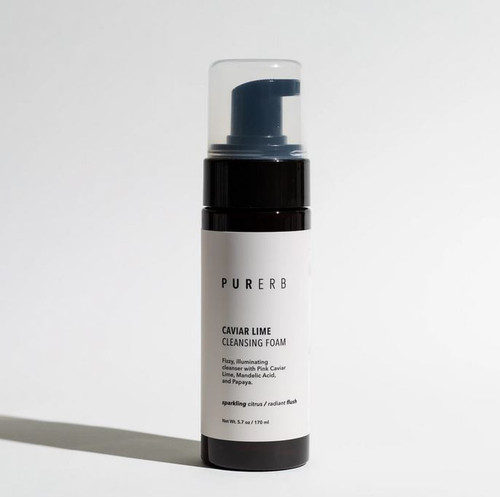 PurErb - Caviar Lime Cleansing Foam - Sữa rửa mặt bọt sáng da