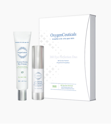 OxygenCeuticals - 360 Eye Perfection Duo Set – Bộ serum và kem dưỡng chăm sóc mắt quầng thâm và lão hóa