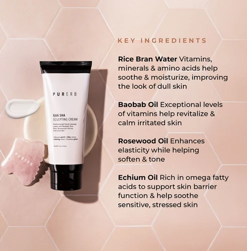 Pure Erb -  Gua Sha Sculpting Cream – Kem massage mặt chạm mượt mà giúp săn chắc vượt thời gian