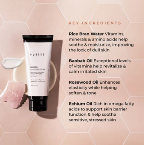 Pure Erb -  Gua Sha Sculpting Cream – Kem massage mặt chạm mượt mà giúp săn chắc vượt thời gian
