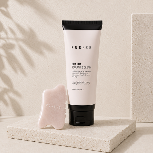 Pure Erb -  Gua Sha Sculpting Cream – Kem massage mặt chạm mượt mà giúp săn chắc vượt thời gian