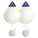 Polyform 85 x 112cm A6 Round Buoy Fender Bundle White (2 Pack)