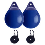  Polyform 30 x 38cm A1 Round Buoy Fender Bundle Blue (2 Pack) 