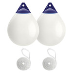  Polyform 55 x 71cm A4 Round Buoy Fender Bundle White (2 Pack) 