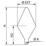 Nuova Rade Bi-Conical 40cm Foam Filled Marker Buoy Yellow 