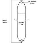 Harrington Marine Harrington 19 x 101cm Size 5 Cylindrical Fender Black 
