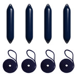 Harrington Marine Harrington 19 x 101cm Size 5 Cylindrical Fender Bundle Navy (4 Pack) 