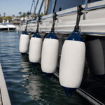 Harrington Marine Harrington 21 x 58cm Size 3 Cylindrical Fender Bundle White/Navy (4 Pack) 