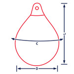 Dan Fender 32 x 48cm B40 Heavy Duty Ball Fender Black