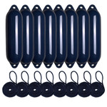  Majoni 15 x 58cm Star 2 Cylindrical Fender Bundle Navy Blue (8 Pack) 