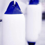  Majoni 15 x 58cm Star 2 Cylindrical Fender Bundle White/Blue (8 Pack) 