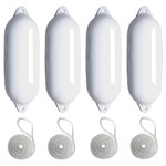 Majoni 24 x 70cm Star 4 Cylindrical Fender Bundle White (4 Pack)