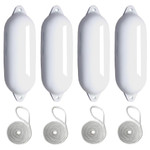  Majoni 24 x 70cm Star 4 Cylindrical Fender Bundle White (4 Pack) 