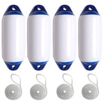  Majoni 30 x 90cm Star 5 Cylindrical Fender Bundle White/Blue (4 Pack) 