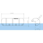  Ocean 3/4 Inflatable Dock Fender 22 x 64cm White 