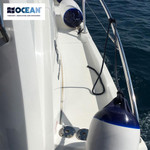  Ocean 22 x 76cm H6 Heavy Duty Cylindrical Fender White/Blue 