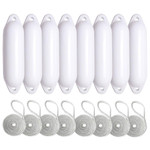  Majoni 10 x 40cm Star 0 Cylindrical Fender Bundle White (8 Pack) 