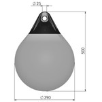 Polyform 39 x 50cm A2 Round Buoy Fender Blue