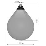Polyform 71 x 94cm A5 Round Buoy Fender Blue