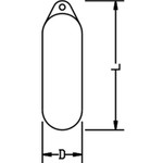  Anchor Marine 19 x 71cm Chubby Fender White 