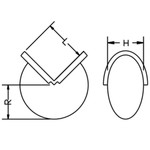  Anchor Marine 16 x 6 x 7cm Transom Corner Fenders (Pair) Black 