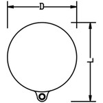 Anchor Marine 61 x 66cm Marine Marker Buoy Signal Orange