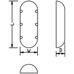 Anchor Marine 43 x 18 x 8cm Cut-Out Quay Fender White
