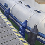  Plastimo 15 x 60cm Articulated Rib Fender With Rope Black 