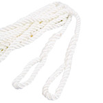 Polyester 8mm 3 Strand Fender Rope 2m with Pre-Spliced Loop White