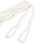 Seago Polyester 8mm 3 Strand Fender Rope 2m with Pre-Spliced Loop White 