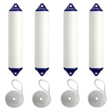  Polyform 22 x 104cm F4 Cylindrical Fender Bundle White/Blue (4 Pack) 