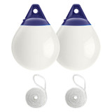  Polyform 30 x 38cm A1 Round Buoy Fender Bundle White (2 Pack) 
