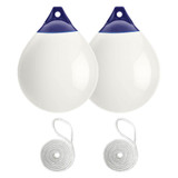  Polyform 46 x 58cm A3 Round Buoy Fender Bundle White (2 Pack) 