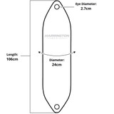 Harrington Marine Harrington 24 x 106cm Size 6 Cylindrical Fender White 