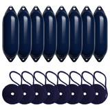 Harrington Marine Harrington 11 x 30cm Size 1 Cylindrical Fender Bundle Navy (8 Pack) 