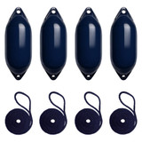 Harrington Marine Harrington 21 x 58cm Size 3 Cylindrical Fender Bundle Navy (4 Pack) 