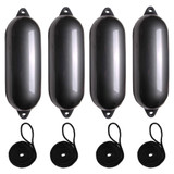  Majoni 24 x 70cm Star 4 Cylindrical Fender Bundle Anthracite (4 Pack) 