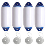  Majoni 24 x 70cm Star 4 Cylindrical Fender Bundle White/Blue (4 Pack) 