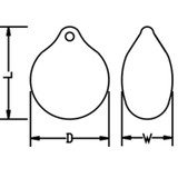  Anchor Marine 36 x 40cm Chubby Fender Royal Blue 