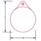  Anchor Marine 56 x 67cm Heavy Duty Ball Float Fender Navy 