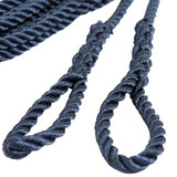 Polyester 8mm 3 Strand Fender Rope 2m with Pre-Spliced Loop Navy Blue